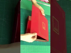 Caixa de cilindro de flores de papelão personalizada com selo de ouro